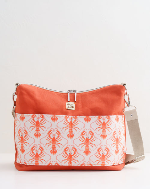 Crossbody Bag mit Hummer Muster in Orange