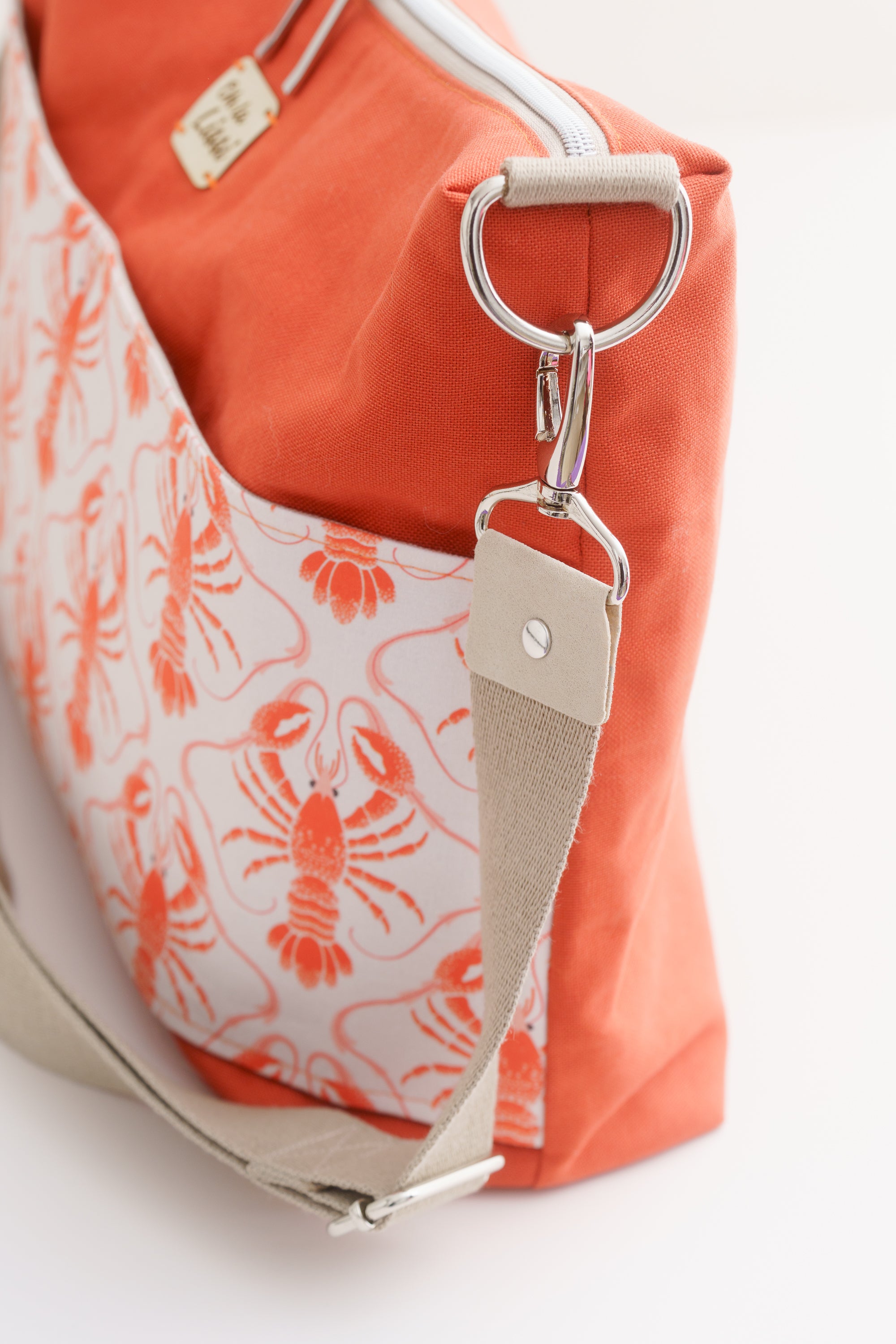 Crossbody Bag mit Hummer Muster in Orange