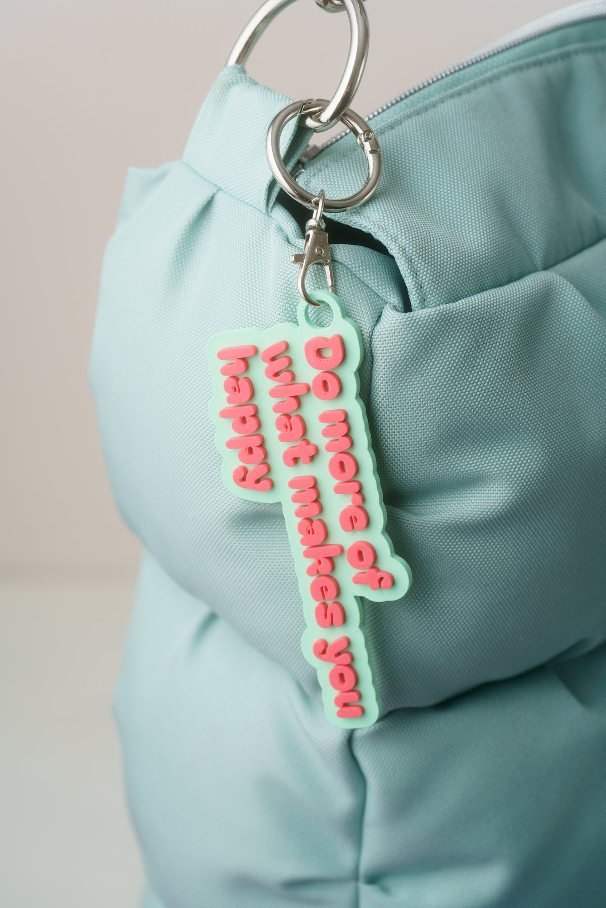 Taschenanhänger "Do more of what makes you happy" – Bag Charm aus dem 3D-Drucker - Oh la Lissi