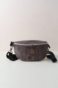 Bauchtasche Crossbody Bag Dunkelbraun Cord - Oh la Lissi