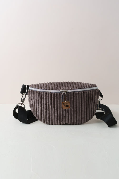 Bauchtasche Crossbody Bag Dunkelbraun Cord