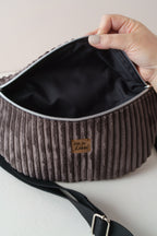 Bauchtasche Crossbody Bag Dunkelbraun Cord