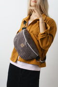 Bauchtasche Crossbody Bag Dunkelbraun Cord