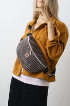 Bauchtasche Crossbody Bag Dunkelbraun Cord