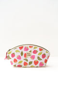 Kosmetiktasche mit Erdbeeren in Rosa Rot