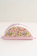 Kosmetiktasche rosa mit Eisvögeln und Magnolien