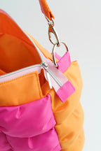 Pufferbag in pink und orange