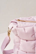 Puffer Umhängetasche Tasche rosa 35x31x15 cm aus Outdoor Stoff
