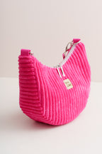 Bananentasche Pink Cord handgenäht