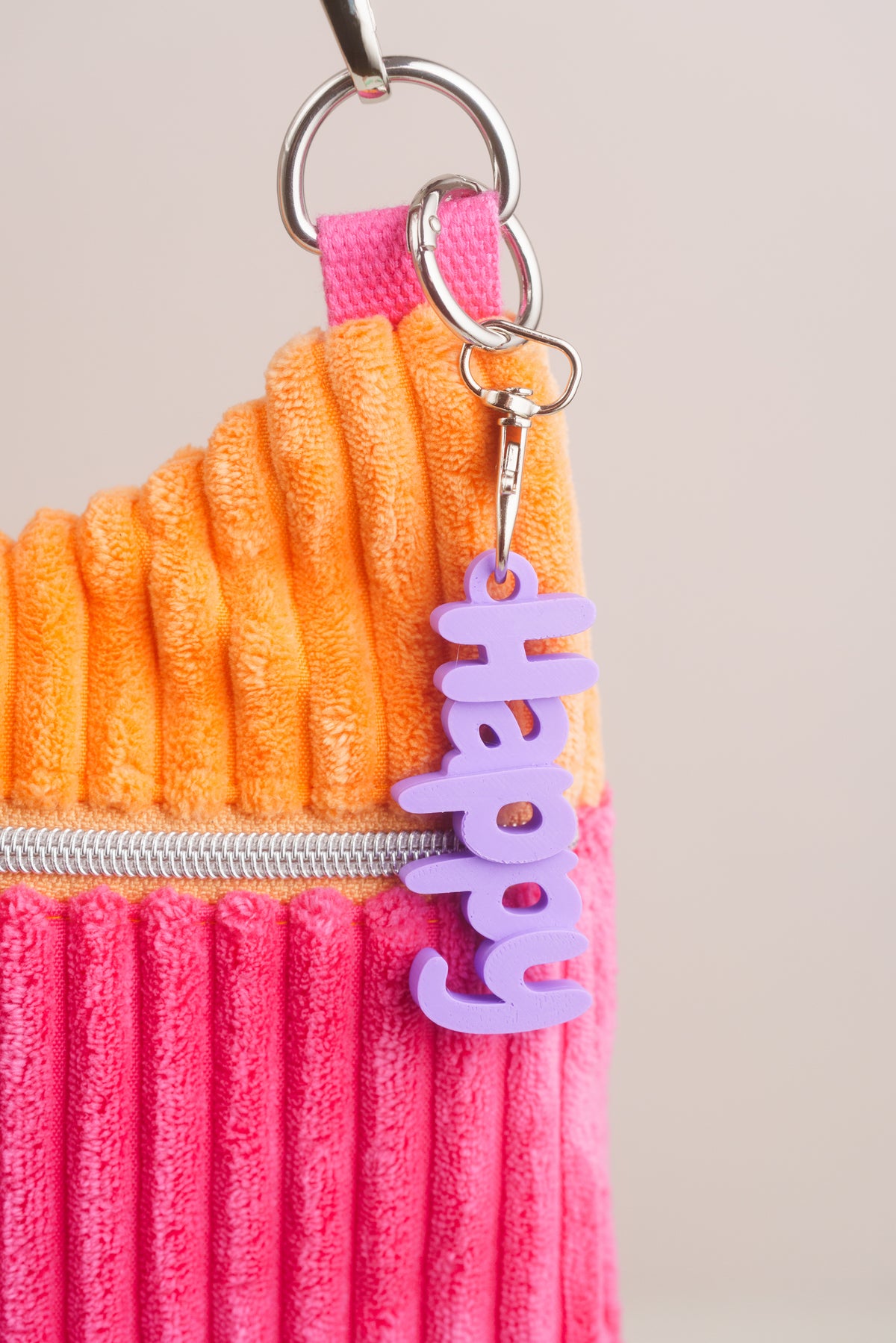 Taschenanhänger "Happy" – Bag Charm aus dem 3D-Drucker - Oh la Lissi