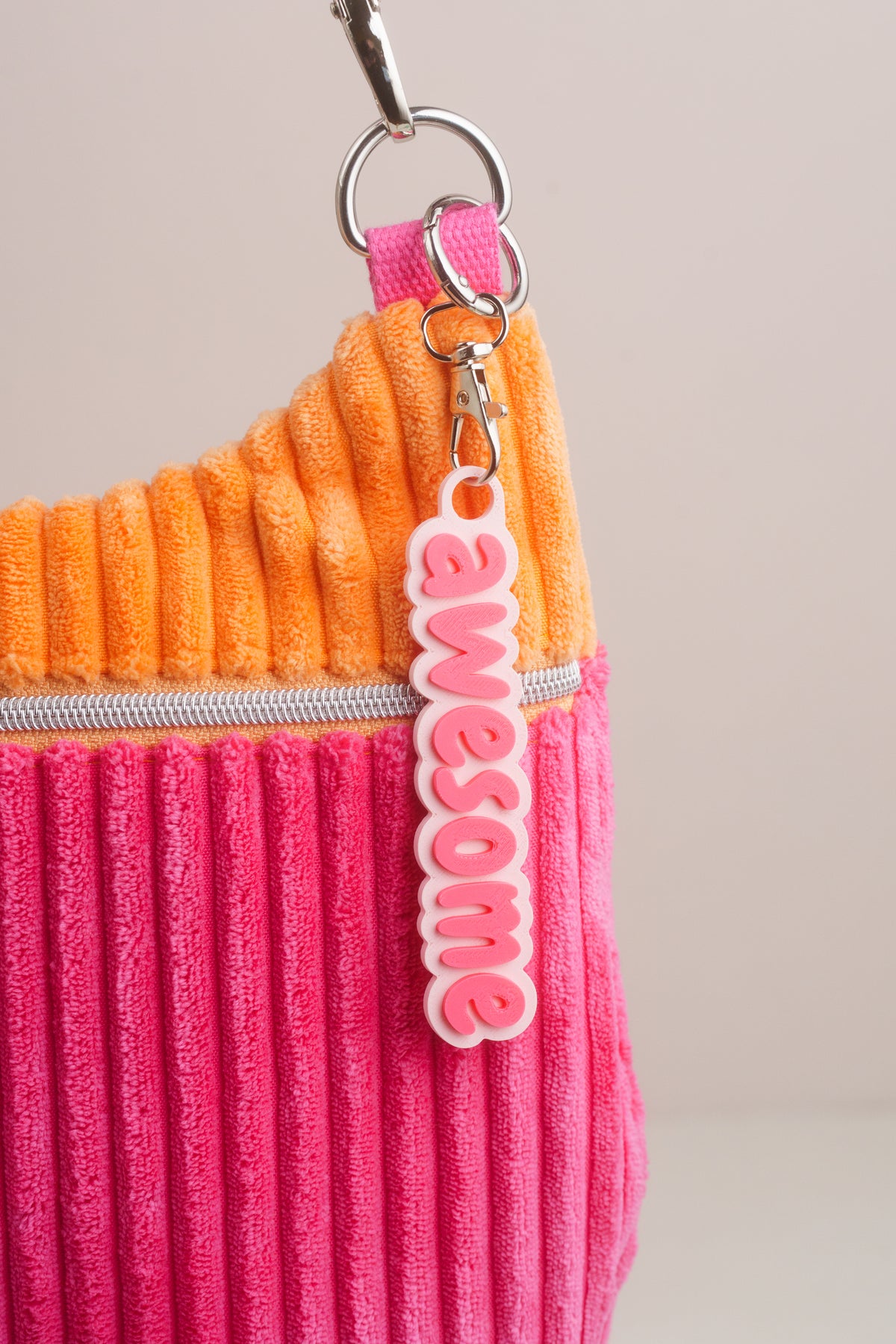 Taschenanhänger "Awesome" – Bag Charm aus dem 3D-Drucker - Oh la Lissi