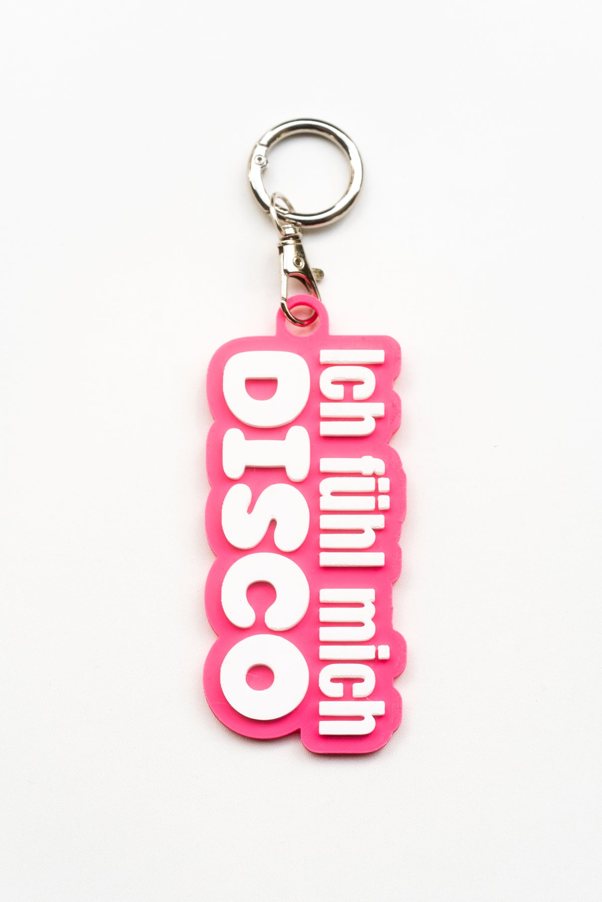 Taschenanhänger Ich fühl mich Disco – Bag Charm mit Spruch für deine Tasche