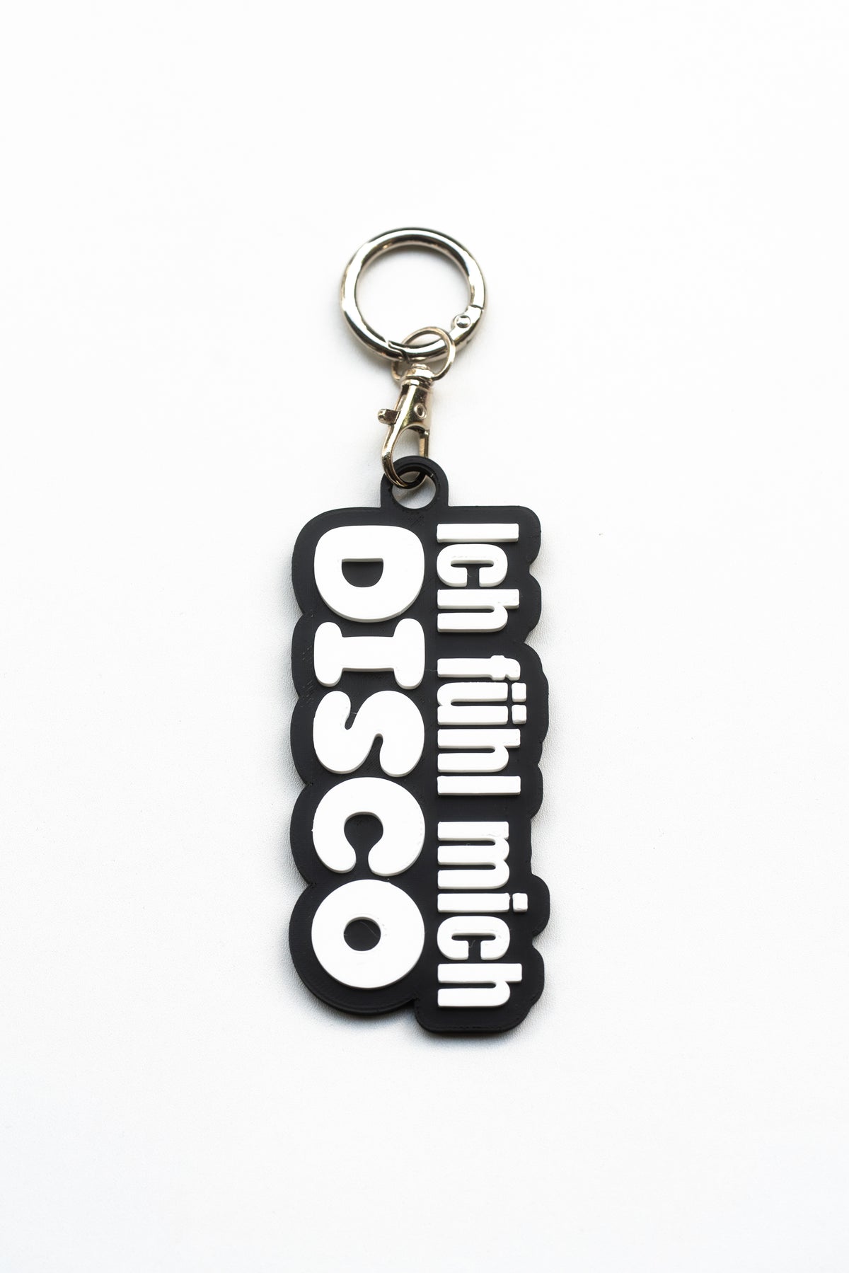Taschenanhänger Ich fühl mich Disco – Bag Charm mit Spruch für deine Tasche