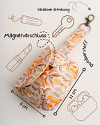 Handmade Minitasche & Taschenbaumler „Tropical Boho“ – Wasserabweisend