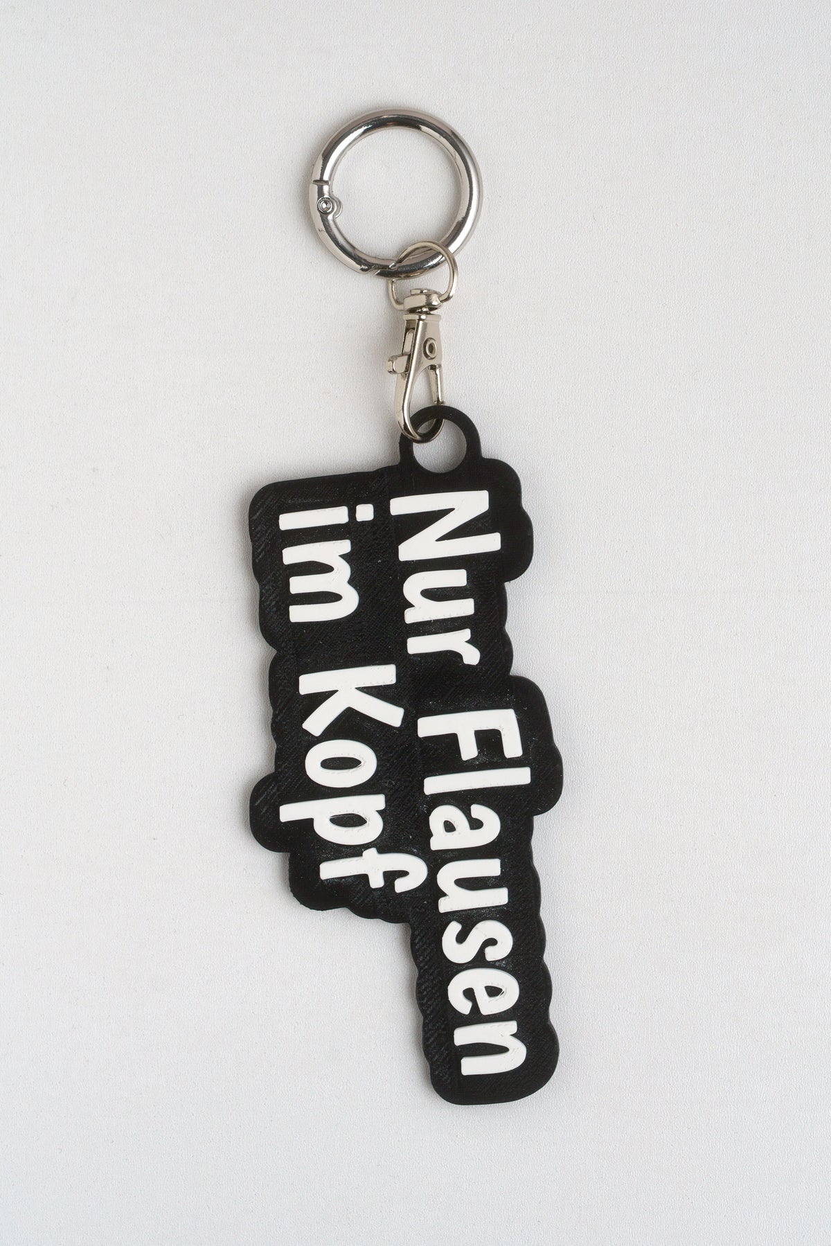 Taschenanhänger "Nur Flausen im Kopf" – Bag Charm aus dem 3D-Drucker - Oh la Lissi
