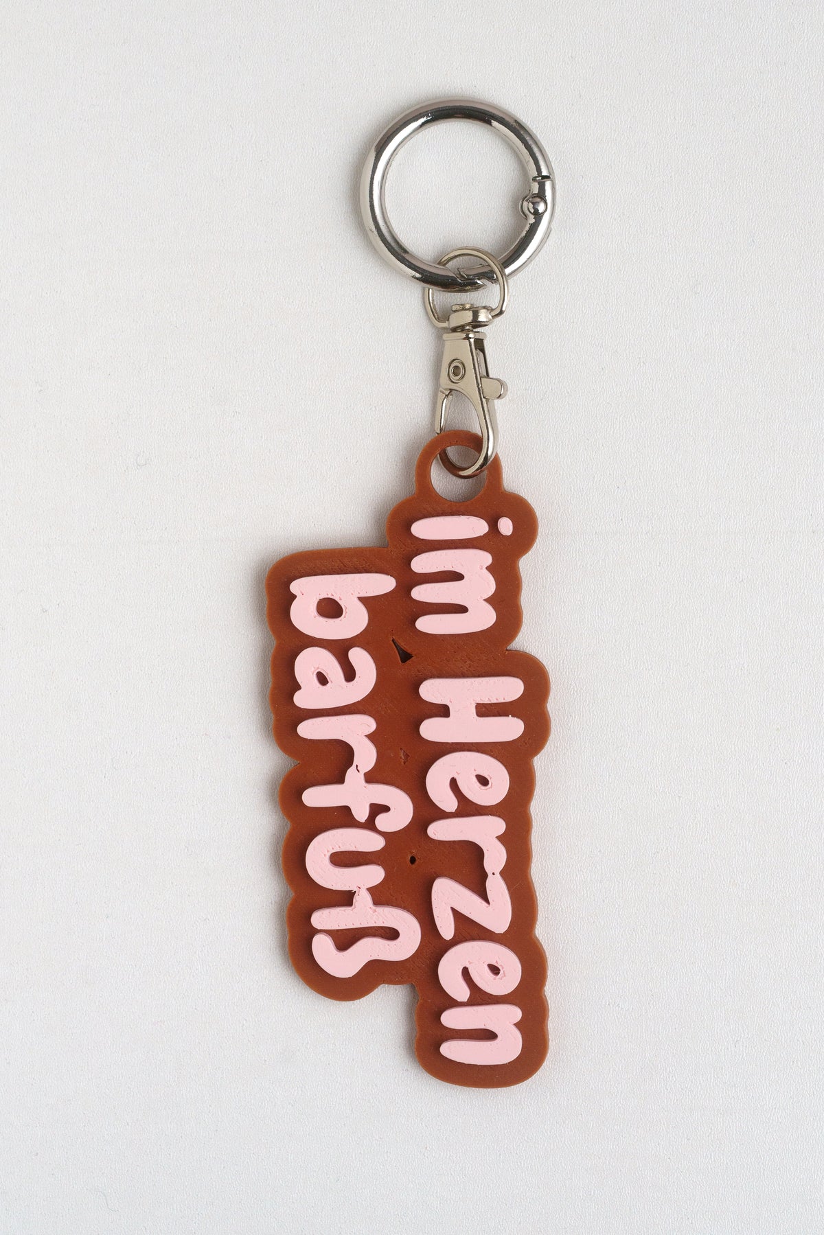 Taschenanhänger "Im Herzen barfuß" – Bag Charm aus dem 3D-Drucker - Oh la Lissi