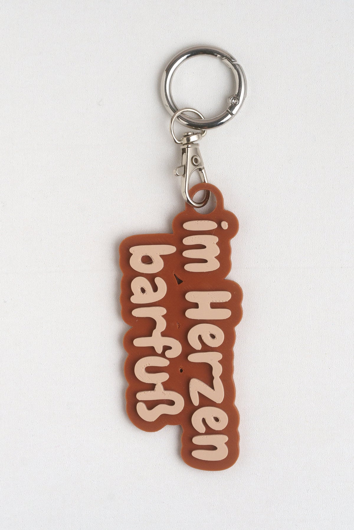 Taschenanhänger "Im Herzen barfuß" – Bag Charm aus dem 3D-Drucker - Oh la Lissi