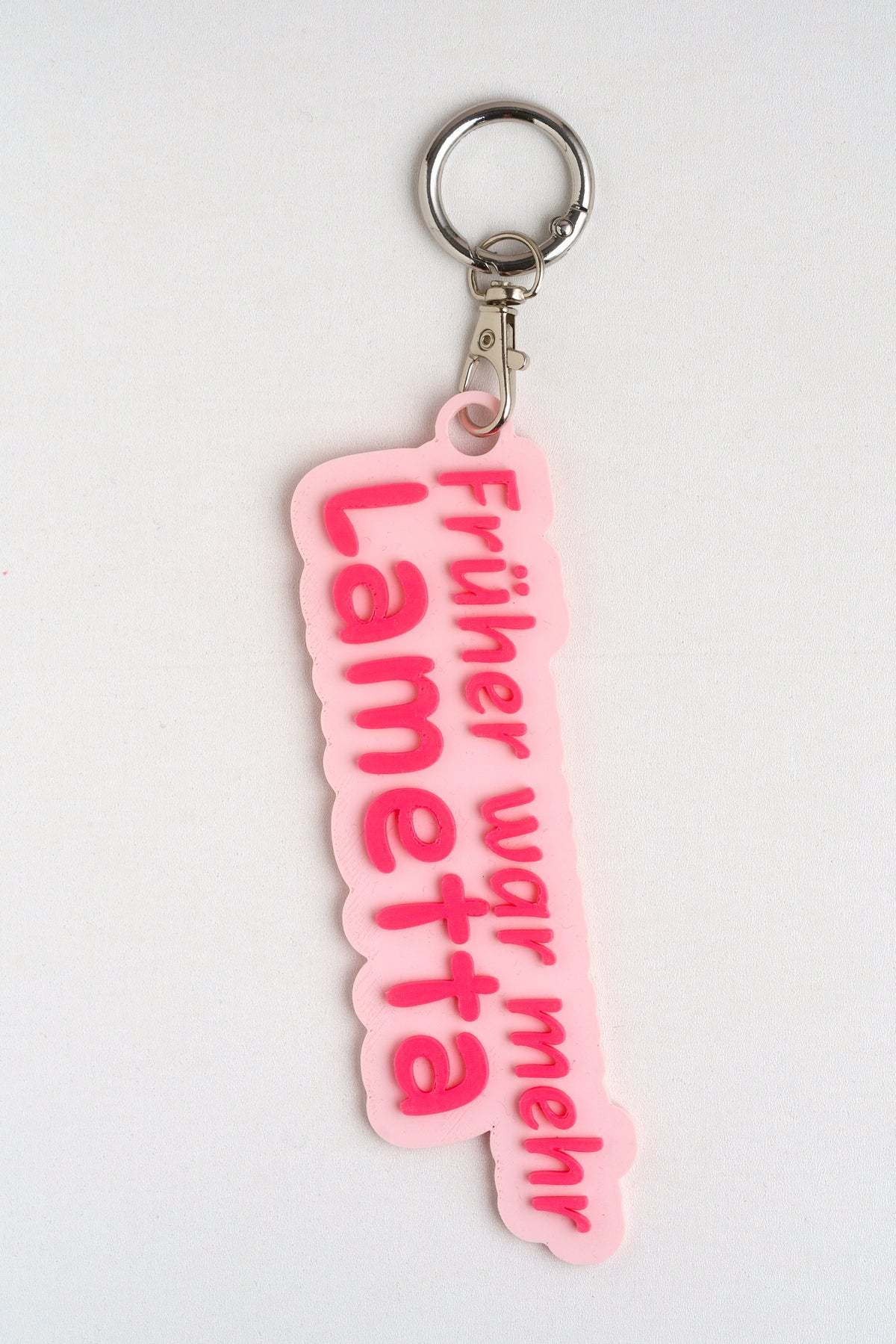 Taschenanhänger "Früher war mehr Lametta" – Bag Charm aus dem 3D-Drucker - Oh la Lissi