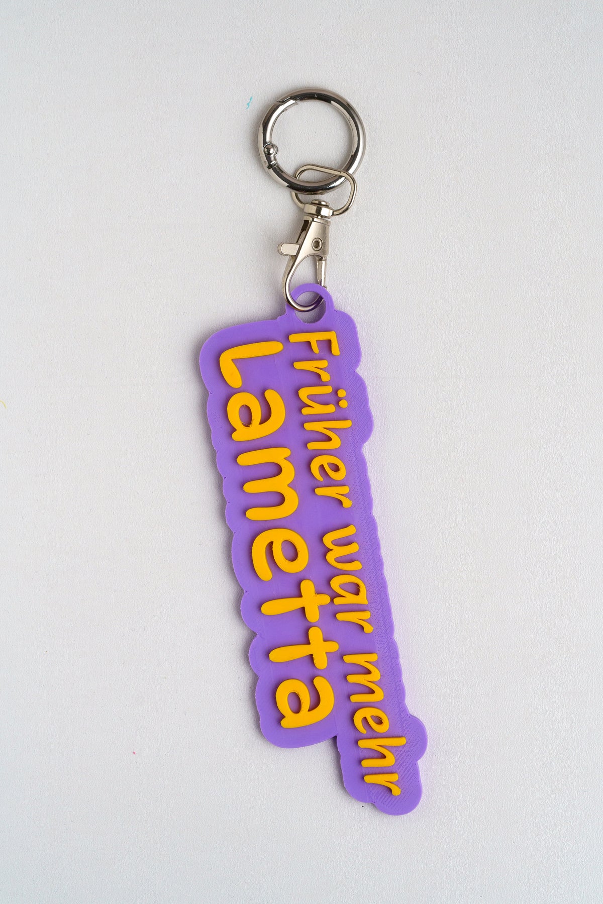 Taschenanhänger "Früher war mehr Lametta" – Bag Charm aus dem 3D-Drucker - Oh la Lissi