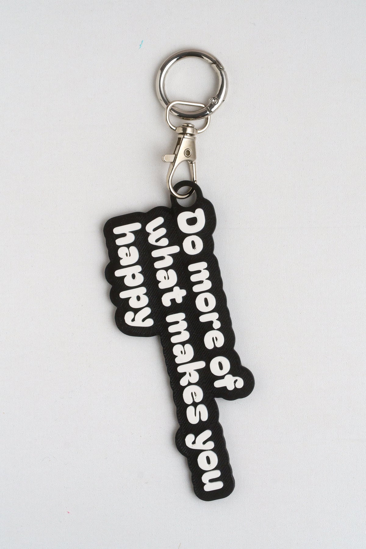 Taschenanhänger "Do more of what makes you happy" – Bag Charm aus dem 3D-Drucker - Oh la Lissi