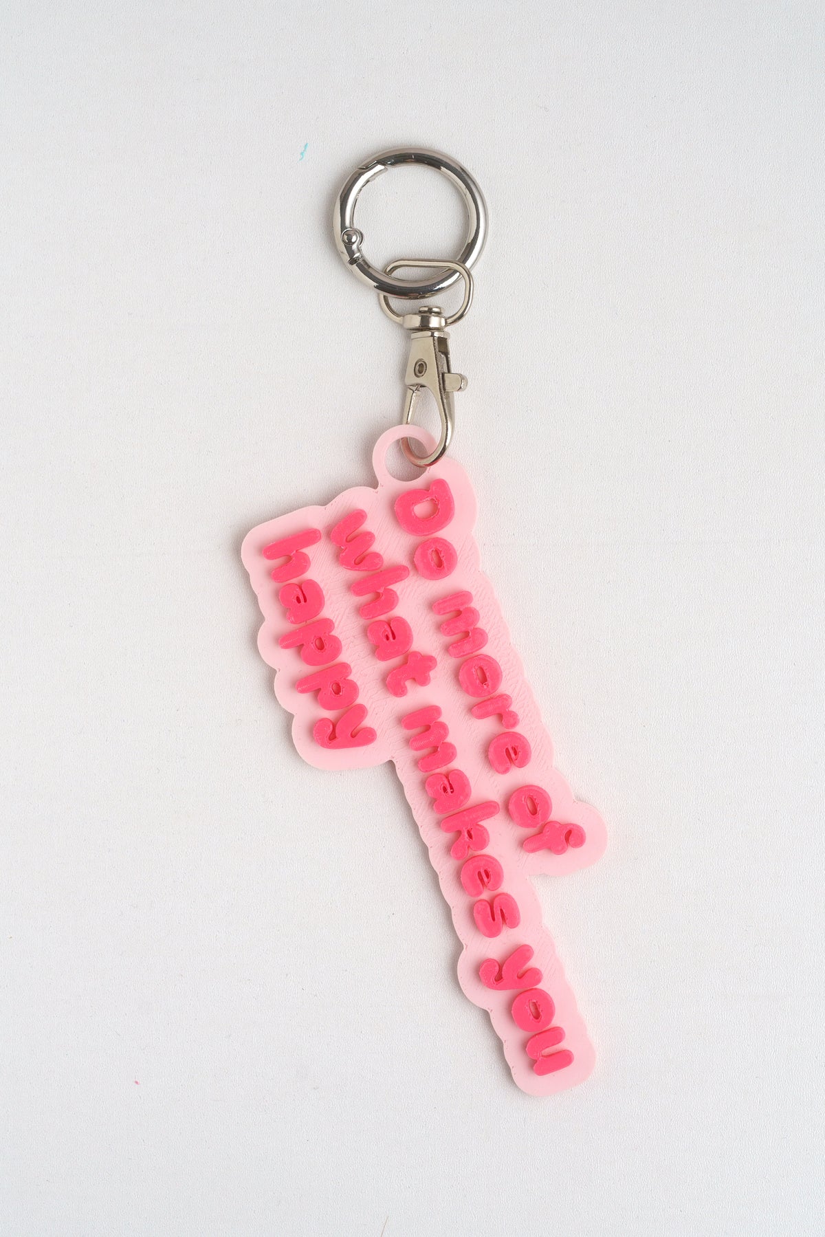 Taschenanhänger "Do more of what makes you happy" – Bag Charm aus dem 3D-Drucker - Oh la Lissi