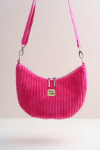 Bananentasche Pink Cord handgenäht