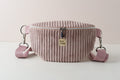 Bauchtasche aus altrosa Cord handgenäht - Oh la Lissi
