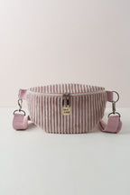 Bauchtasche aus altrosa Cord handgenäht
