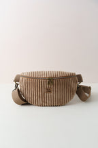 Bauchtasche Braun Cord | Boho Crossbody Bag handgenäht