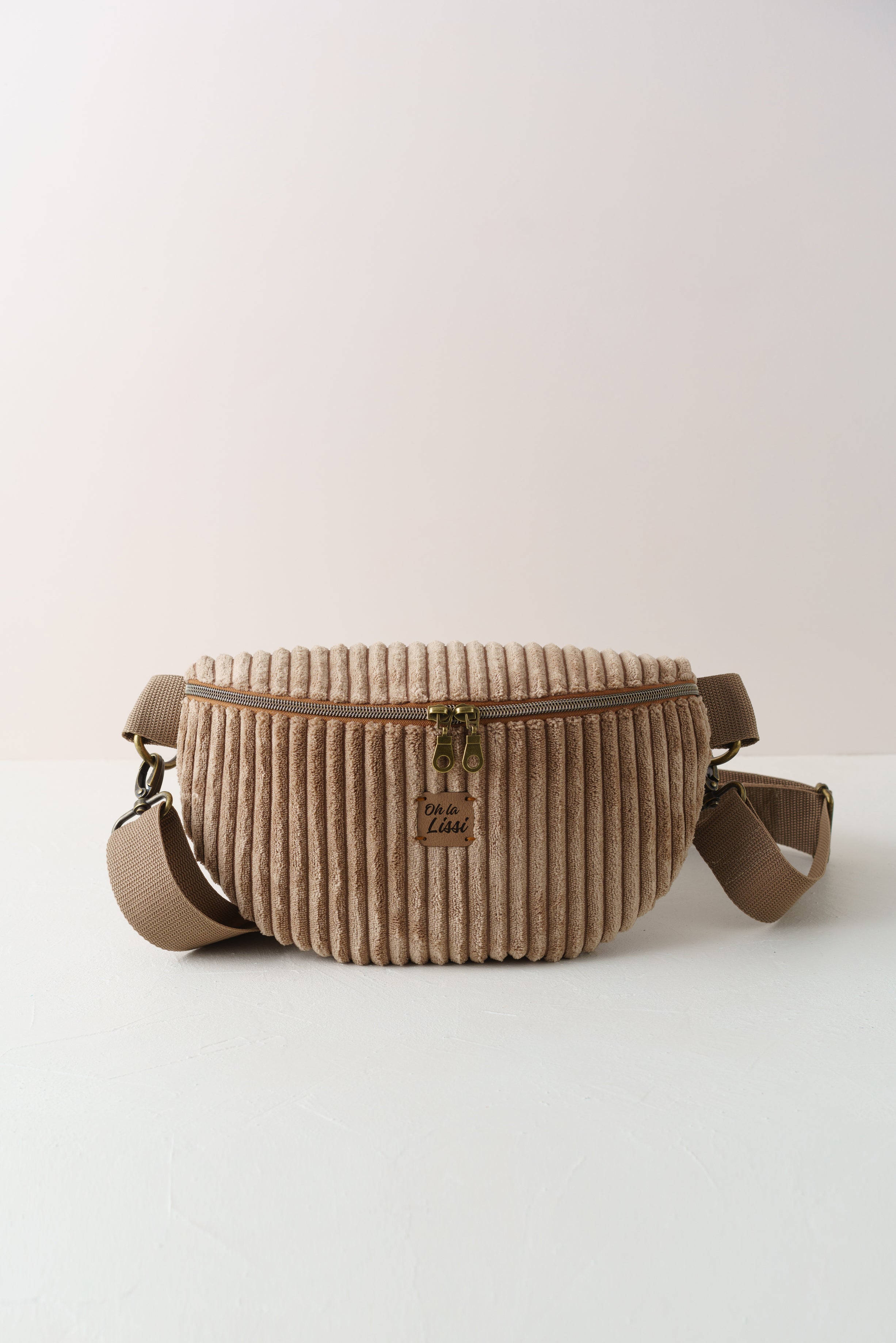 Bauchtasche Braun Cord | Boho Crossbody Bag handgenäht