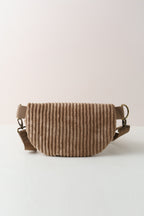 Bauchtasche Braun Cord | Boho Crossbody Bag handgenäht