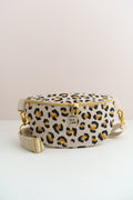 Bauchtasche Leopardenmuster Gold – Crossbody Bag aus Canvas - Oh la Lissi