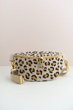 Bauchtasche Leopardenmuster Gold – Crossbody Bag aus Canvas - Oh la Lissi