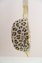 Bauchtasche Leopardenmuster Gold – Crossbody Bag aus Canvas - Oh la Lissi