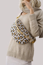 Bauchtasche Leopardenmuster Gold – Crossbody Bag aus Canvas - Oh la Lissi