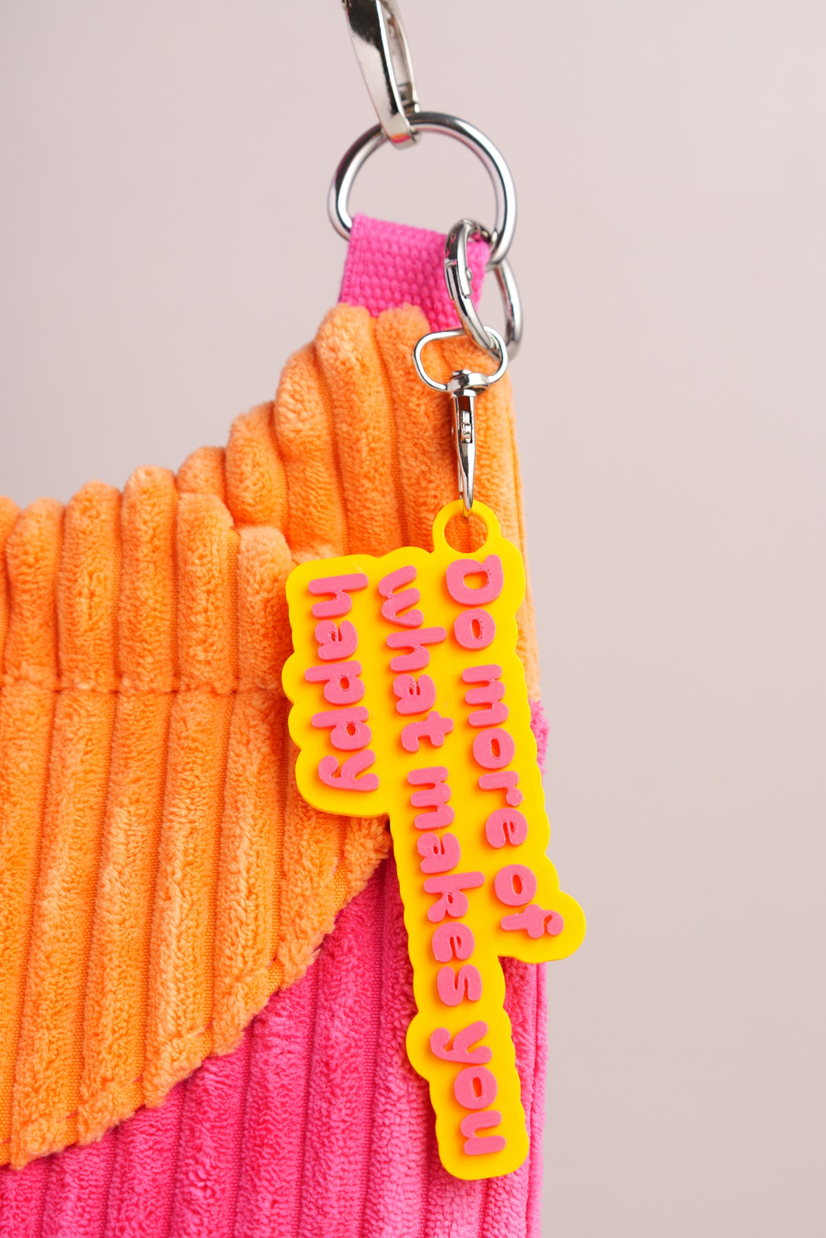 Taschenanhänger "Do more of what makes you happy" – Bag Charm aus dem 3D-Drucker - Oh la Lissi