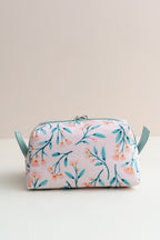Kosmetiktasche Blüten wasserabweisend | Kleine Wetbag Boxy Bag