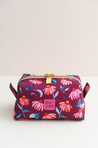 Kosmetiktasche Blumen Magenta | Kleine Wetbag Boxy Bag