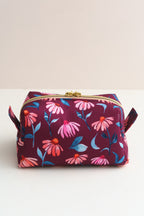Kosmetiktasche Blumen Magenta | Kleine Wetbag Boxy Bag