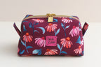 Kosmetiktasche Blumen Magenta | Kleine Wetbag Boxy Bag