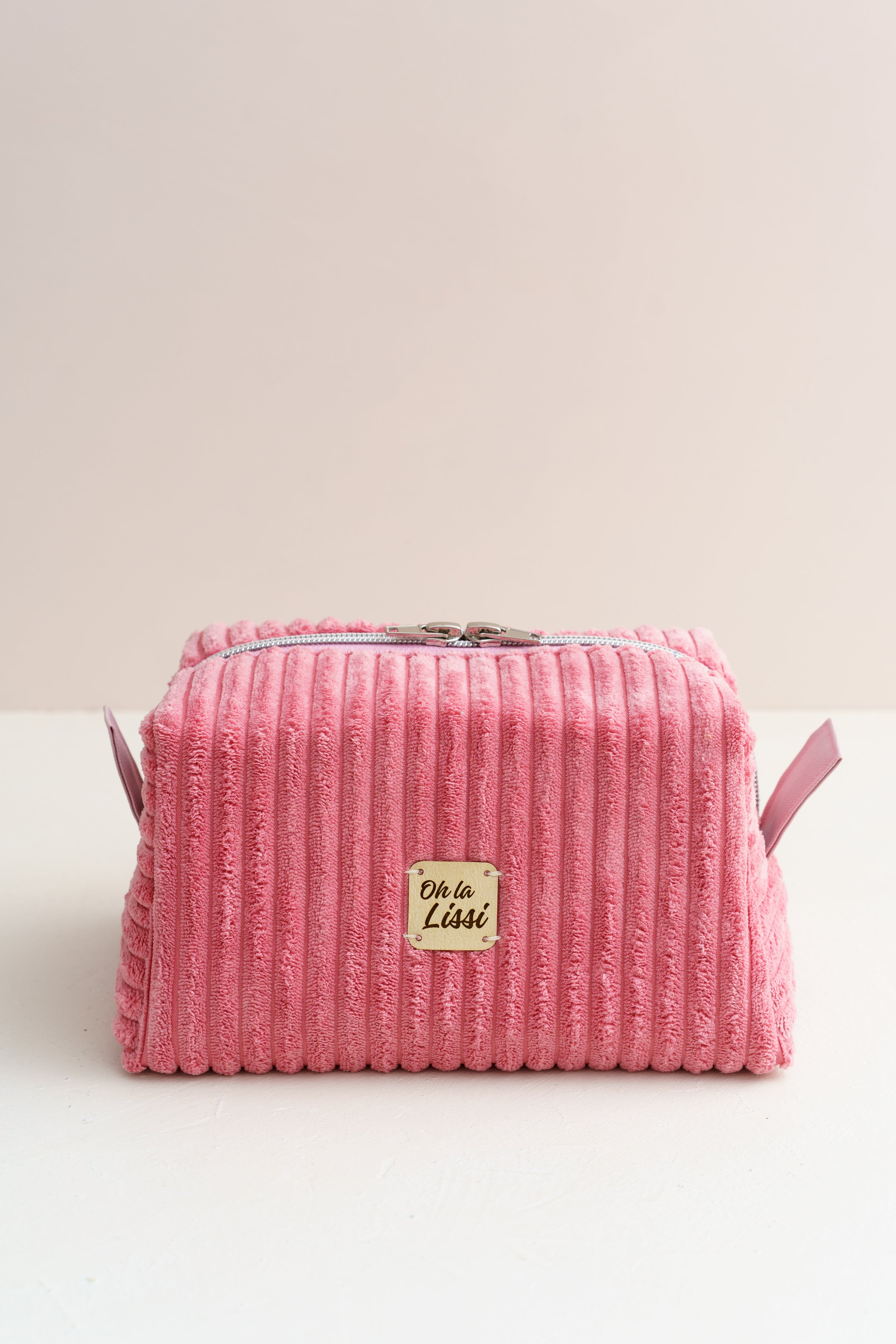 Kosmetiktasche Rosa Cord | Handgenähte Boxy Bag