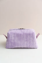 Kosmetiktasche Lila Cord | Boxy Bag handgenäht