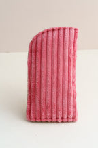 Handgenähtes Brillenetui aus Cord –Brillentasche rosa mit Baumwollfutter