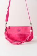 Pinkfarbene Crossbody Bag, Schultertasche und Handtasche aus Cord