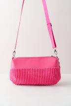Pinkfarbene Crossbody Bag, Schultertasche und Handtasche aus Cord