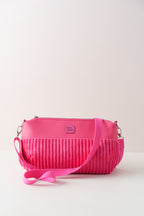 Pinkfarbene Crossbody Bag, Schultertasche und Handtasche aus Cord
