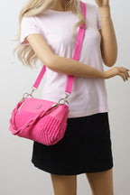 Pinkfarbene Crossbody Bag, Schultertasche und Handtasche aus Cord