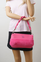 Pinkfarbene Crossbody Bag, Schultertasche und Handtasche aus Cord