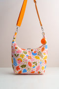 Umhängetasche Herbstmuster bunt – Crossbody Bag mit Blättern und Pilzen - Oh la Lissi