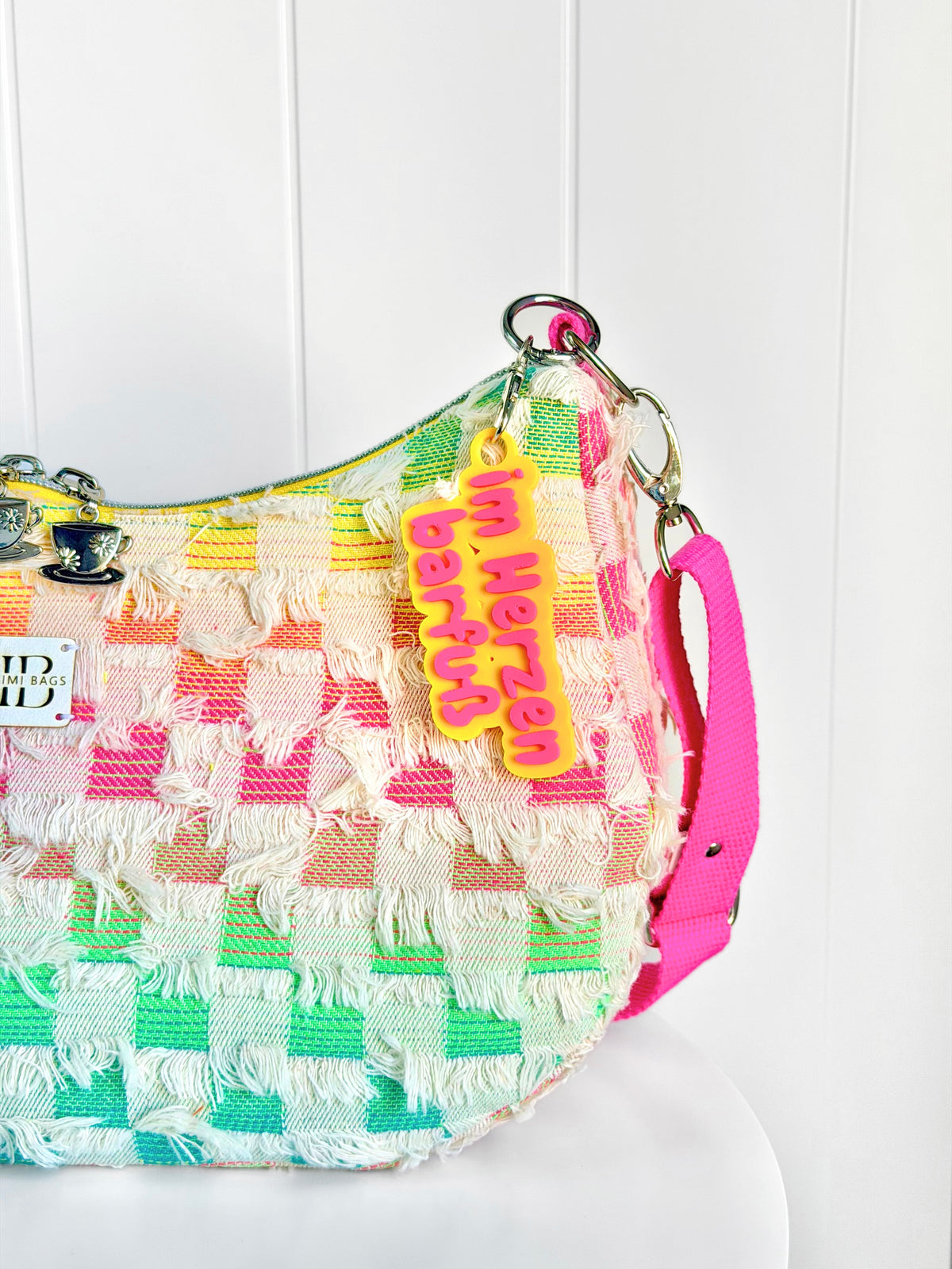 Taschenanhänger "Im Herzen barfuß" – Bag Charm aus dem 3D-Drucker - Oh la Lissi
